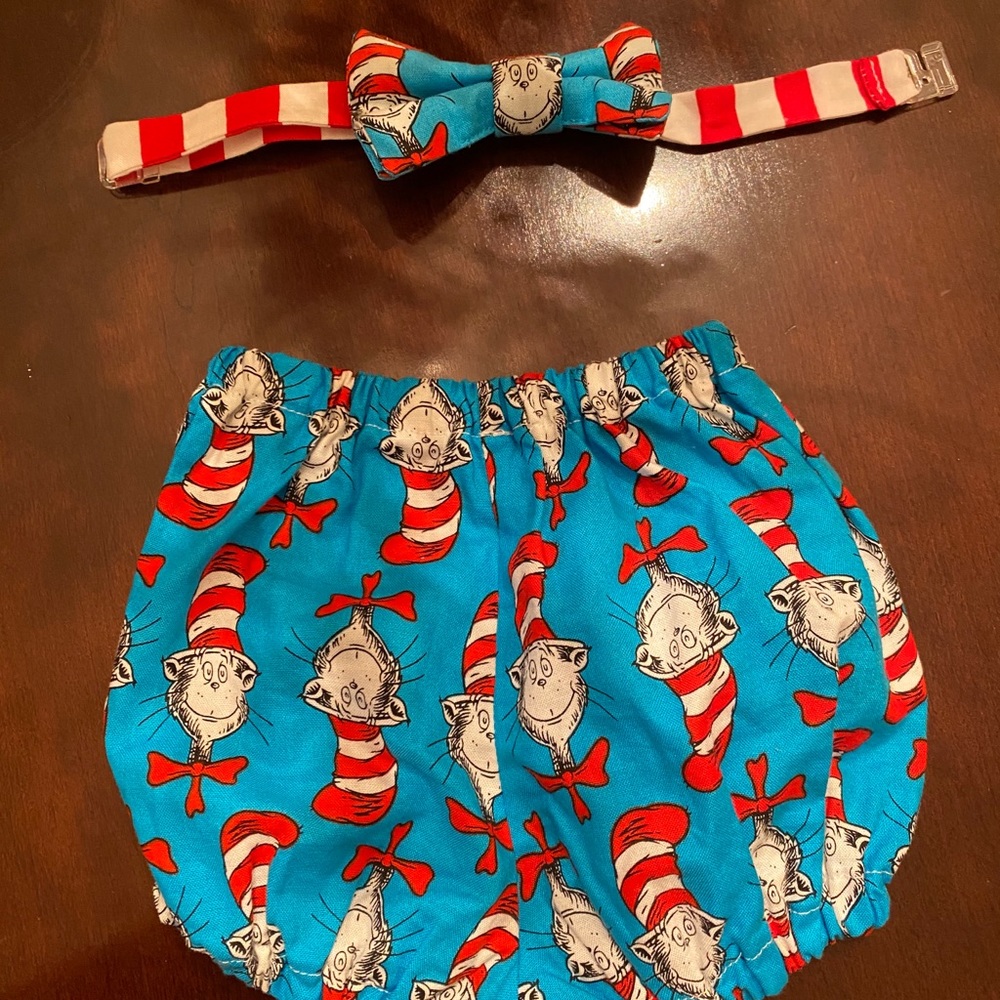 Dr. Suess bow tie and bloomers